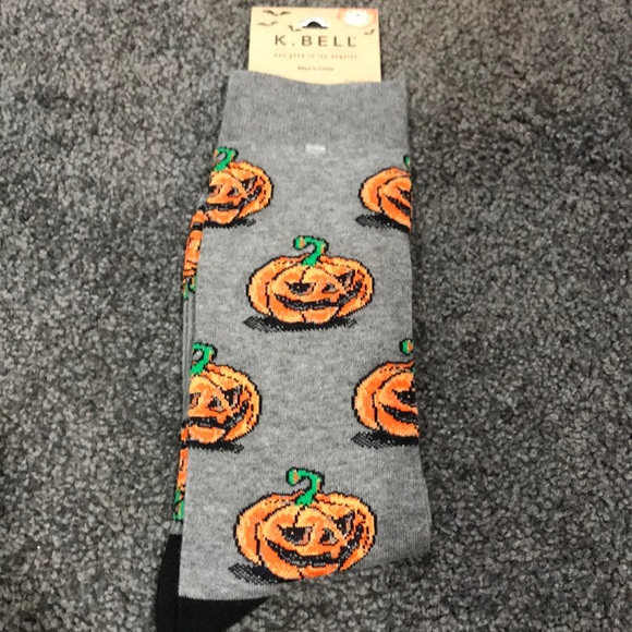 K. Bell Halloween socks pumpkin jack o lantern - Picture 1 of 5